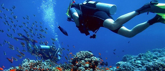rekreačné potápanie s prístrojom-Kurz potápania